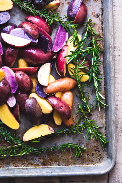 Farmhouse-Style Rosemary Roasted Rainbow Potatoes