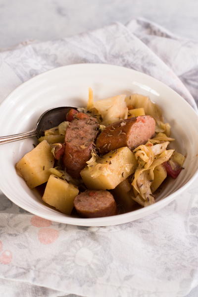 Slow Cooker Cabbage Casserole