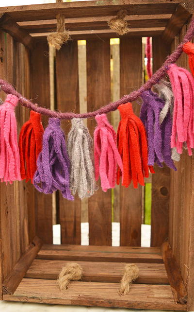 Upcycled Sweater Felt Tassels