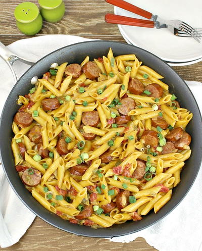 Spicy Sausage and Penne Pasta 