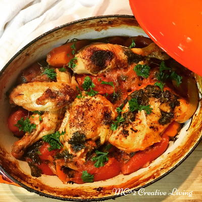 Chicken Casserole with Tomato and Basil