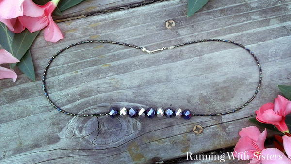 Midnight Beaded Rondelle Necklace