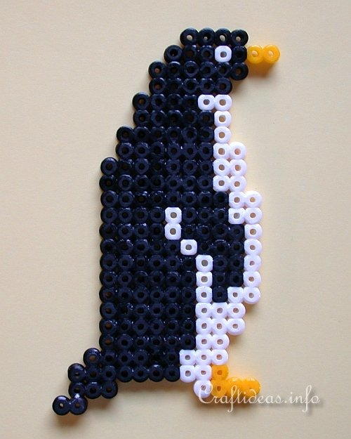 Perler Beads Penguin Ornament