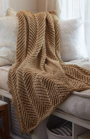 Zigzag Knit Throw