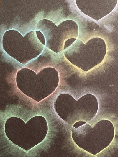 Sweet Stenciled Hearts