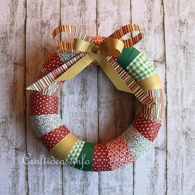 Paper Strip Christmas Wreath