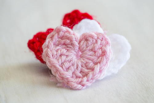 Adorable Crochet Heart Appliques