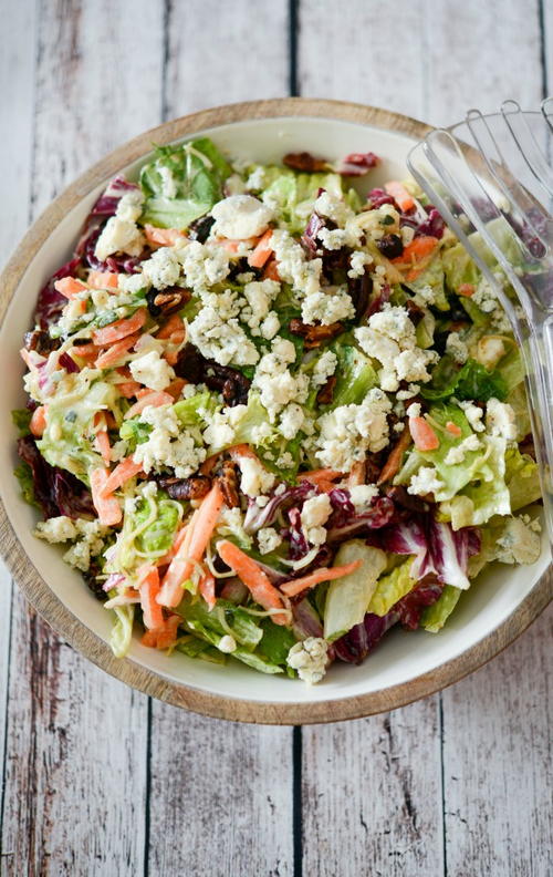 Copycat Outback Steakhouse Blue Cheese Pecan Chopped Salad