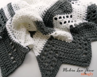 Modern Luxe Crochet Throw