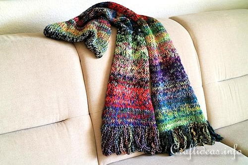 The Scarf Of Many Colors Allfreeknitting Com The Scarf Of Many Colors Allfreeknitting Com