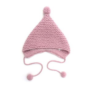 Knitted Baby Hat with Pom Poms