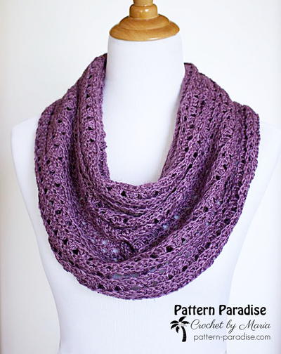 Perfectly Purple Crochet Scarf