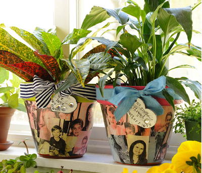 Decoupage Flower Pot