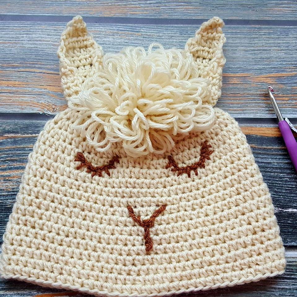 Fun and Easy to Crochet Llama Hat / Beanie | AllFreeCrochet.com