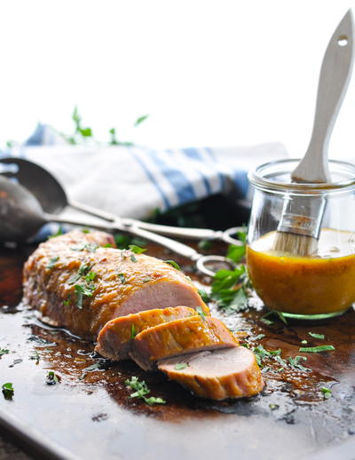 Mustard and Brown Sugar Baked Pork Tenderloin