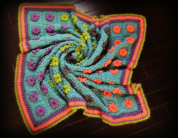 Blooming Granny Square Baby Afghan