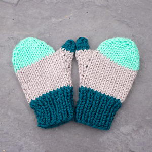 Baby Mittens Mitts Gloves Knitted Cable Knit Winter Warm Girl Boy Cuffed Ribbed 