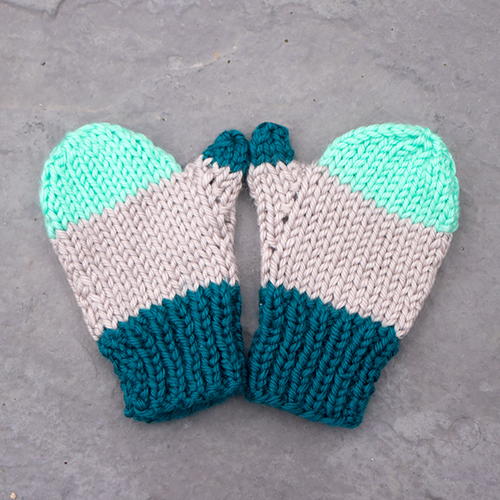 Flat Knit Kid's Mittens