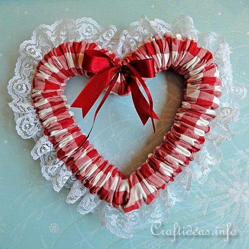 Country Gingham Heart Wreath