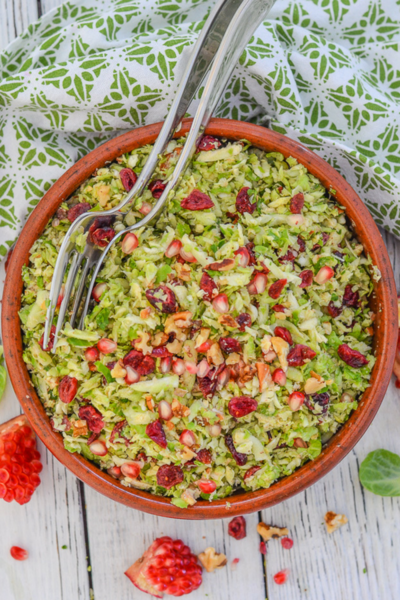 Cranberry Pecan Brussels Sprout Salad