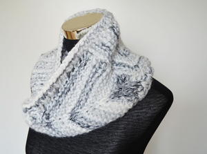 Bulky Squares Knit Cowl