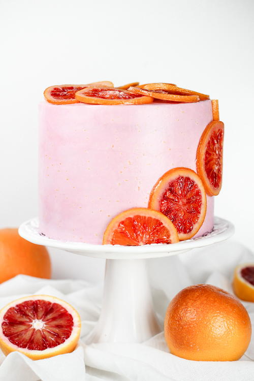 Blood Orange Poppy Seed Cake