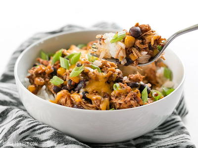 Slow Cooker Budget Taco Chicken Bowls