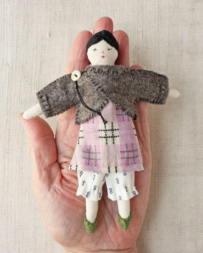 Little Felt Doll Coat | AllFreeSewing.com