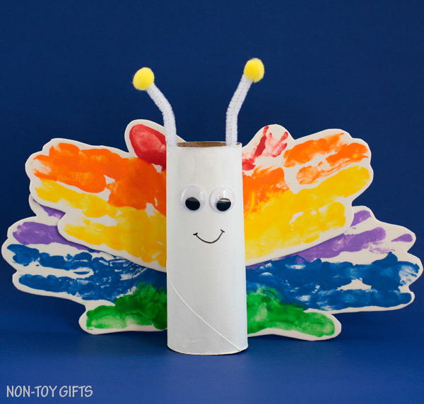 Rainbow Butterfly Toilet Roll Craft