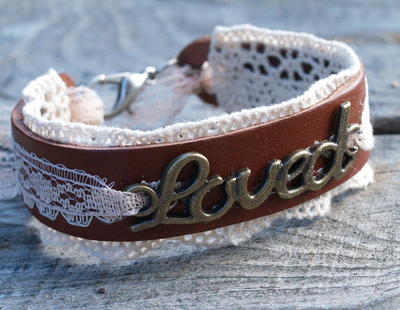 Lovely Leather and Lace Bracelet