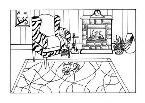 Cozy In Here Adult Coloring Page Favecrafts Com