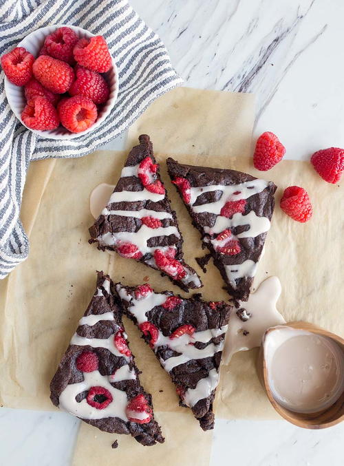 Scratch-Made Raspberry Brownies for Two