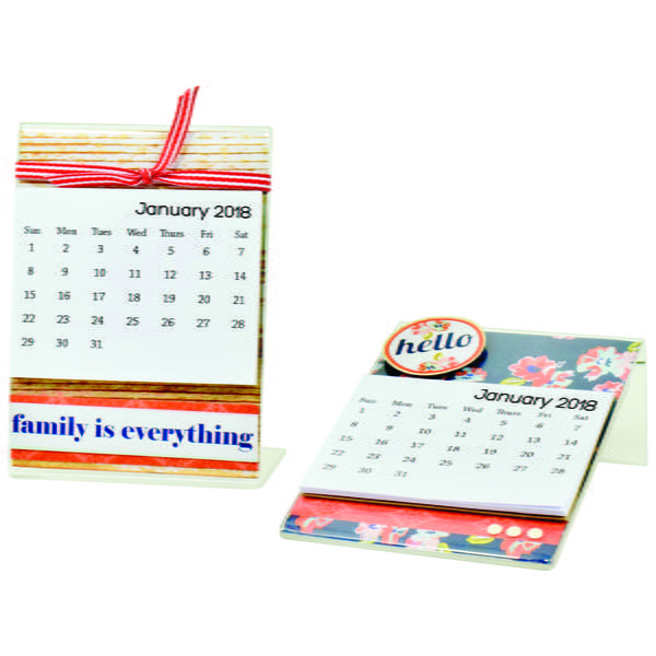 Calendar this week in review Scrapbook DIY photo cards rubber