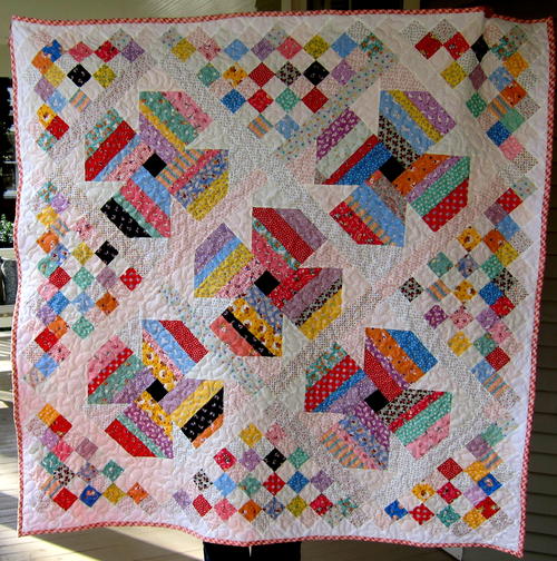 Jelly Roll Posies Baby Quilt Pattern