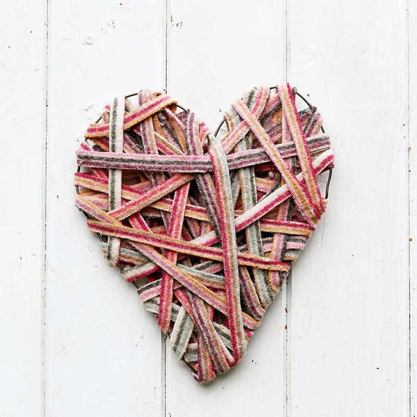 Gorgeous Recycled Sweater Valentine's Decoration