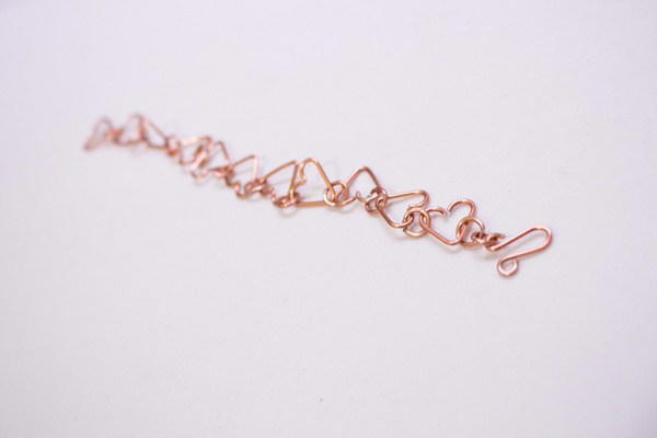 Copper Wire Heart Bracelet