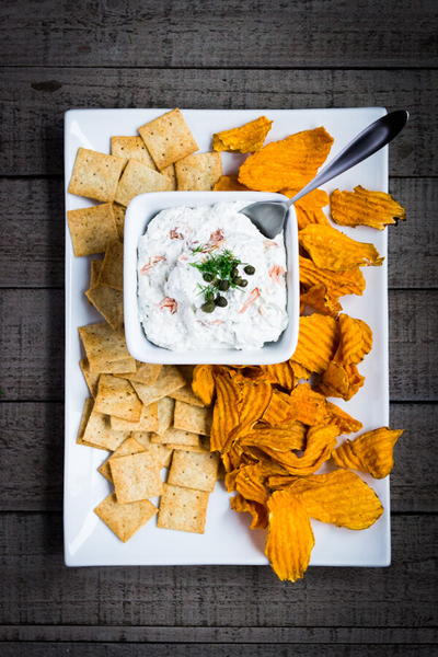 Smoked Salmon Dip with Dill & Capers
