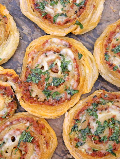 Cheesy Meat Pinwheels with Beef