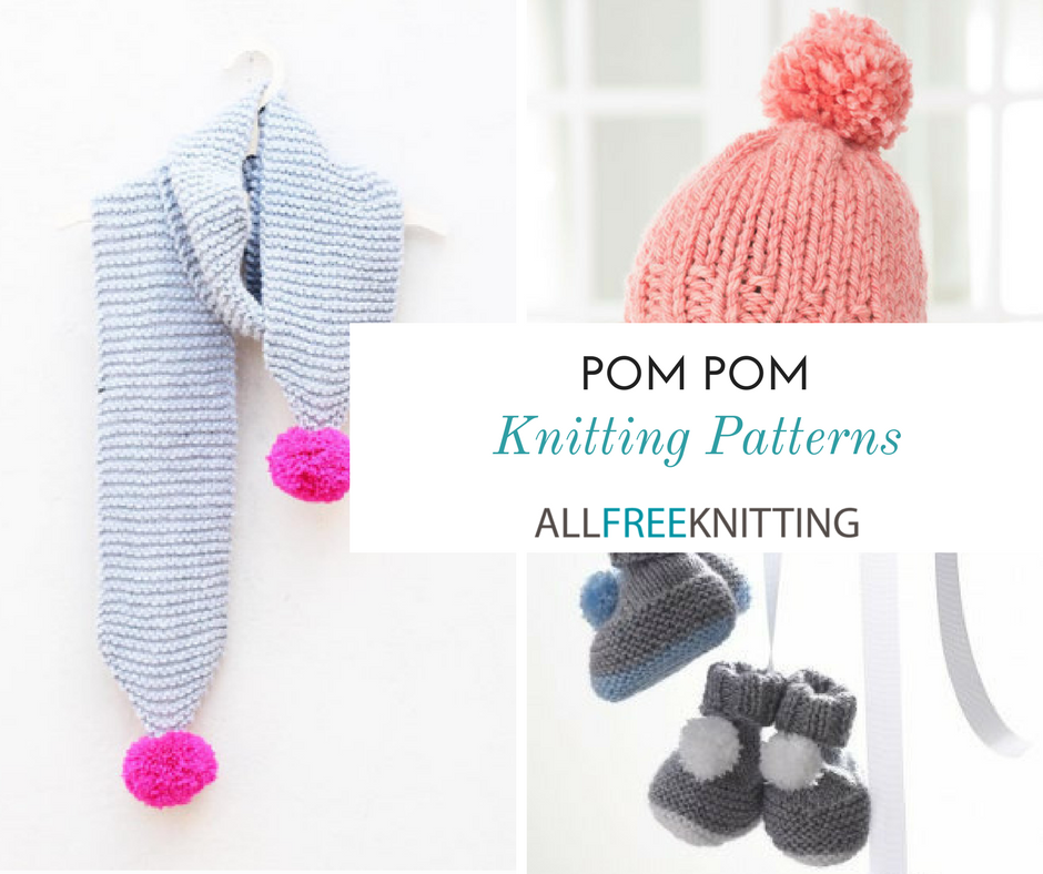 Knit Pom Pom Yarn Pattern, BEGINNER