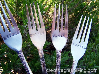 Upcycled Plastic Bottle Plant Markers