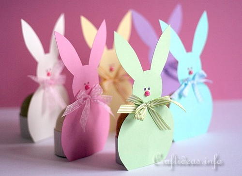 Paper Easter Bunny Egg Holders