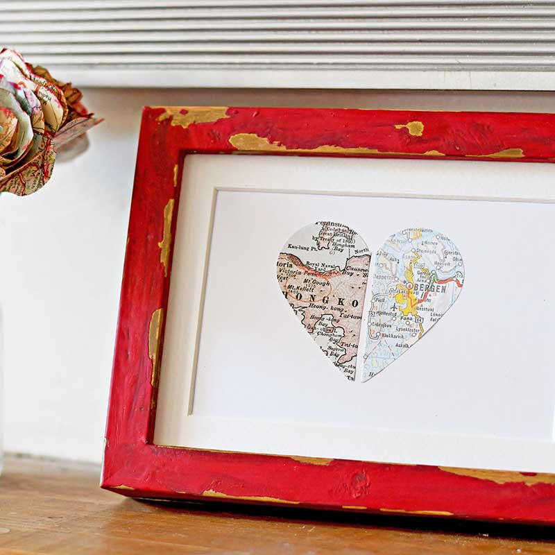 Personalized Map Gift for Couples | FaveCrafts.com