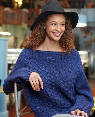 Boat neck 2025 cable knit sweater
