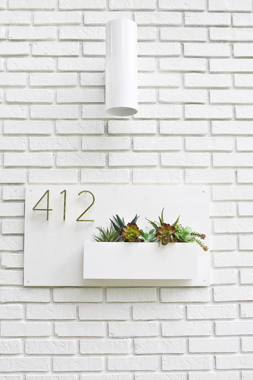 DIY Chic House Number Planter