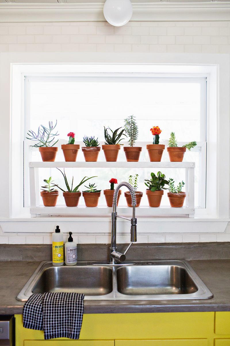 Modern Window Ledge Plant Shelf | DIYIdeaCenter.com
