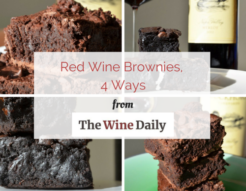 Red Wine Brownies 4 Ways
