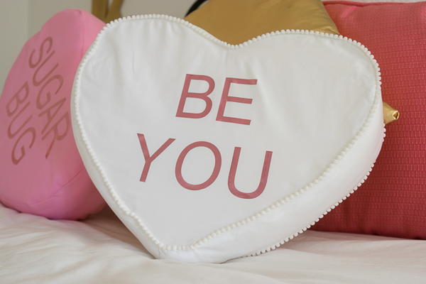 DIY Conversation Heart Pillows