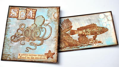 Nautical Octopus and Fish Card
