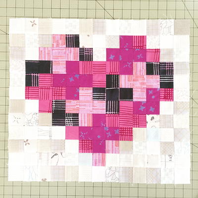 Patchwork Heart Block | FaveQuilts.com