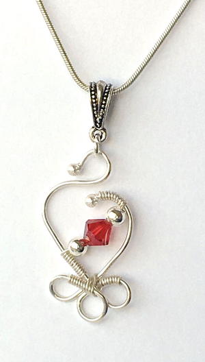 Open Heart Valentine Pendant
